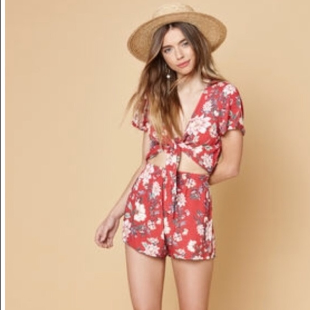 Tie Front Romper
